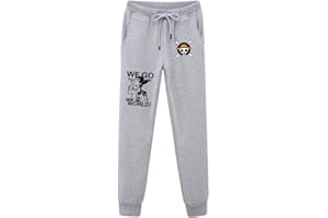 WANHONGYUE Anime One Piece Luffy Pantalons de Sport Jogging Adulte Cosplay Bas de Survêtement Sweatpants Trousers avec Poches