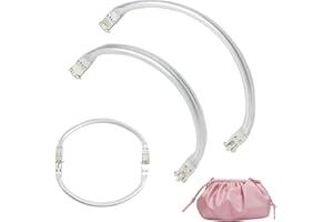 GBULTR Cierres de Beso para Bolsa de Crochet en Aluminio,19CM 23CM Bolsa Boquillas Monederos Metalicas Marcos de Bolso Interior, Accesorios DIY para Crear Bolsos, Plata,Ancho 80mm