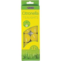 Citronella Teelichter – 12er Pack, Ideal Für Garten, Balkon & Terrasse, Vertreibt Insekten Natürlich