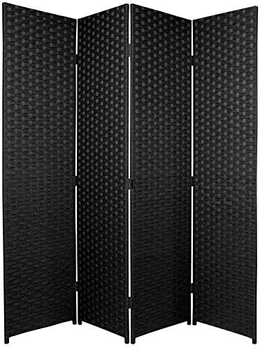 BlueBoxInnovations ENTWINE SQ Black Colour Handmade 4 Pane panel Room Divider/Splitter Screens