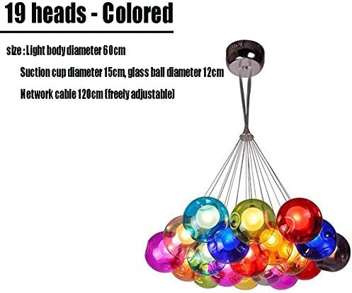 SSDM Colored Glass Ball Light Creative Children'S Bedroom Led Bubble Chandelier, N