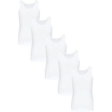 Noomelfish Geripptes Tanktop Für Mädchen – Baumwolle, ärmellos, 4–12 Jahre, Für Sport & Alltag