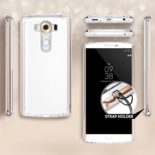 Ringke - Funda lg v10  fusion  crystal view  choque absorci  n tpu bumper  protector de pantalla libre  mejora el aspecto original resistente a ara  azos claro pc volver delgada piel personalizable lg v10 cubierta