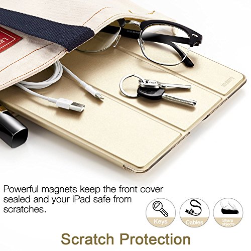 iPad Mini Hülle, ESR® Yippee Series Auto Aufwachen / Schlaf Funktion PU Ledertasche mit Durchschaubar Rückseite Abdeckung Schutzhülle für iPad mini 3/2/1 (Champagner Gold) - 5