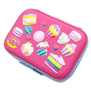 Decor Express Premium Cute 3D Unicorn Pencil Box, Large Capacity Pencil Case, EVA Hardtop Jumbo Princess Pencil Box Travel Pouch Bag for School Girls Women (Dream Unicorn,Pink)