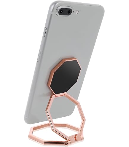 WLLHYF 4er Set Herzförmige Handy-Ringhalter – 360° Drehbar, Transparent, Faltbar Für Smartphones