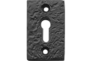FRELAN HARDWARE Black Iron Rectangular Keyhole Escutcheon