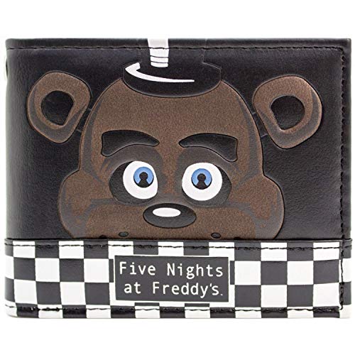 Preisvergleich Produktbild Freddy Fazbear Beängstigendes Gesicht Game Over Schwarz Portemonnaie Geldbörse