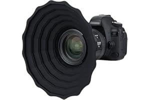 JJC Parasol de Lente de Silicona Anti reflexión para Canon Nikon DSLR Lente de cámara Diámetro Externo. 53 mm ~ 72 mm, fotografía de Ventana de Cristal, Protector Lente Plegable para Parasol - S
