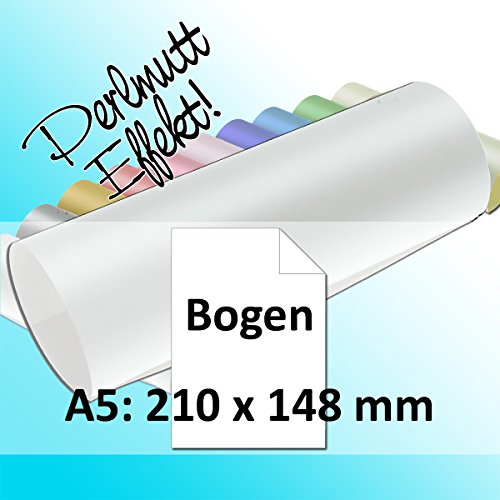 25x Artoz Perle - DIN A5 Bogen 100 g/m² - weiss - glänzendes Papier - geliefert in Original Artoz PURE Box!