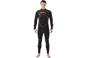 PAWHITS Mens Wetsuit 3/5mm Thermal Long Sleeve Neoprene Wetsuits Full Length Wet Suit for men Diving Surfing Snorkeling Swimming