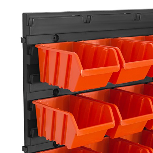 34 teiliges Wandregal Lagerregal Regale inkl. Stapelboxen Gr. 1 orange Werkstatt - 6