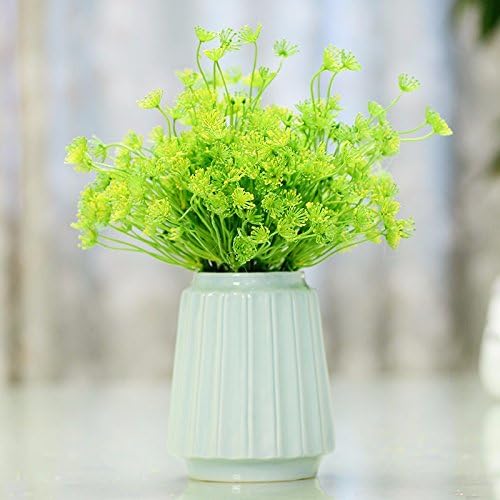 LVLIDAN Flora Artificial Flowers Home Accessories in pots Hibiscus Set Silk Ceramic vase green