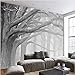 Produktbild Wuyyii    Wohnzimmer-Tapetenwandbilder Der Schwarzweiss-Waldbaumkunstwandmalereidekoration 3D-120X100CM