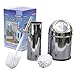 Produktbild Bürstenmann WC-Set aus Edelstahl 3 teilig Chrom/weiß 18 x 18 x 30 cm
