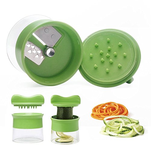 Spiralschneider Hand für Gemüsespaghetti kartoffel, EpochAir Zucchini Spargelschäler, Gurkenschneider, Gurkenschäler, Möhrenreibe Möhrenschäler, Gemüsehobel - 4