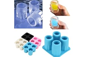 BLUELOVER 4 Coupe Forme Silicone Shooter Verre Moule À Glaçons