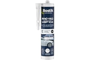 Bostik FIXPRO – Mastic Auto et Bateau MSP 104 – Colle et Joint – Tous matériaux – Résiste aux Intempéries et à l’Eau de Mer – Mastic Hybride Polymère – Couleur : Noir – 1 Cartouche 290 ml