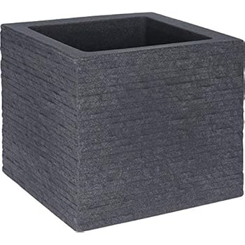 EDA Plantenbak Volcania Kunststof beige 29,5 x 29,5 x 49,5 cm kopen