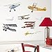 RoomMates Repositionable Childrens Wall Stickers Vintage Planes