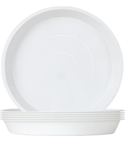 Blim Sottovaso Cilindro Bianco In Plastica, 25 Cm Di Diametro, Robusto E Riciclabile