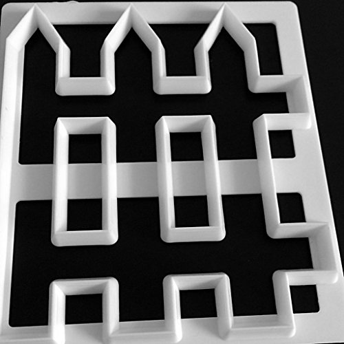 MagiDeal Backen Keks Ausstecher – Set aus Plastik Ausstechformen Backen Fondant Cookies, Tortendekorationen – 1pcs Mini-Zaun, 7.2×8.3cm - 7