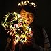 Produktbild COSOON 4 PC LED Blumen Kranz Stirnband - Kronen Blumengirlande Boho für Festival Hochzeit, Kranz Kopfschmuck mit LED Dekor T013