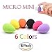 Dolovemk | 6PCS PRO Makeup Sponges, MICRO MINI Beauty Egg Blenders | Height:30mm | Expand When Get Wet (NON-Latex) (6 Colors)