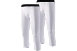 Hovershoes 3/4 Garçons Jeunes Compression Leggings Collants Base Layer Sports Course Capris Enfants Pantalons pour entraînement Basketball