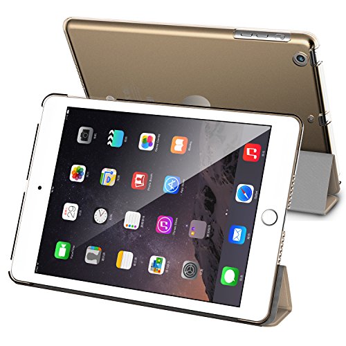 JETech iPad Mini Hülle Schutzhülle Etui Tasche Abdeckung Ledertasche mit Durchschaubar Rückseite für Apple iPad Mini 1/2/3 mit Automatischen Schlaf / Wake (Gold) – 0479C - 6