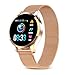 Produktbild GOKOO Bluetooth Smartwatch Damen Herren Sportuhr Fitnessuhr Intelligente Armbanduhr mit Schrittzähler Pulsmesser Schlafmonitor für Android IOS (Gold1)