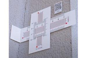 FIGEX 3 x Fissuromètre droit/angulaire, 2 directions et rotation. Résolution de 0,1 mm. Inclut un QR, application mobile pour le contrôle des fissures