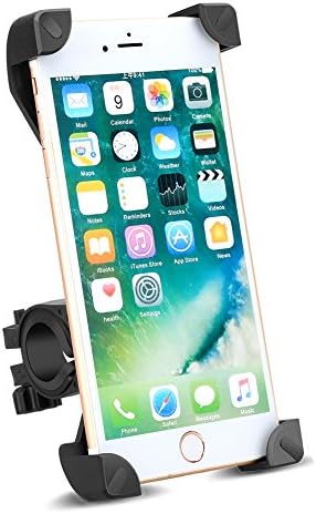 Bike Mount Bicycle Holder, Universal Bike Phone Holder Bicycle Handlebar Cradle Holder for 3.5 to 6.5 inch screen Smartphone GPS other Devices, 360 Degrees Rotatable, Four Corner Fixed