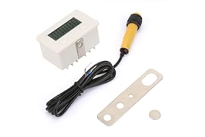 TELITUNY 5-stelliger Digital Zähler, 0–99999 LCD Münzzähler Elektronisch Stanzzähler mit Magnetischer Induktion, Schlagzahlen Clicker Zähler, Digital Punch Counter Zähler, für Stanzmaschinen Werkzeugmaschinen