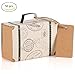 Produktbild 50 Stück Koffer Hochzeit Favor Box, Ouinne Mini Hochzeits Bevorzugungs Süßigkeit Kasten mit Kraft Karte und Jute für Geburtstag Party Baby Dusche Hochzeit Décor