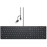Dell Pro Sessiz Kablolu İşbirliği Klavyesi - KB525C T&uuml;rk&ccedil;e Q Siyah 580-BBSW