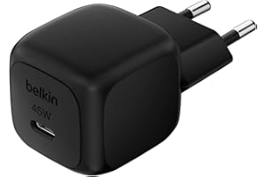 ‎BELKIN Belkin kompaktowa ładowarka sieciowa 45 W, szybkie ładowanie USB-C Power Delivery dla urządzeń Apple iPhone 16, 16 Plus, 16 Pro, 16 Pro Max, 15, Samsung Galaxy S25, iPad, AirPods i innych – czarna