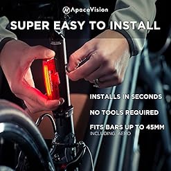 Luce Posteriore Bici USB Ricaricabile 100 Lumen - Fanale LED Super Luminoso Per Sicurezza - Foto 12