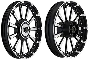 ROYAL ERADO 11 Spokes Rajputana Alloy Wheel set| Front -10 Royal-Enfield standard big drum