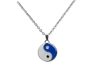 XAMIC Ruluti Yin Yang Tai Changer De Couleur Changement D'humeur Pendentif Collier Cadeau Anniversaire Journée De Saint-Valentin pour Les Femmes