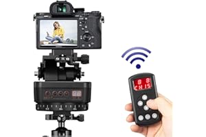 Mcoplus YT-1000 Tête panoramique rotative automatique motorisée pour smartphones/appareils photo reflex numériques/caméras d'action Poids limité inférieur à 1 kg