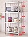 Produktbild Küchenregal ZCJB 4-Tier Microwelle Ofen Rack Edelstahl Landung Regal Küchenartikel Artikel Lagerung Rack (größe : L90*W40*H125CM)