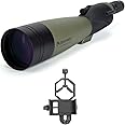 Celestron Ultima 80mm Straight Spotting Scope with 20-60x Zoom Eyepiece and Smartphone Adapter for Target Shooting Hunting Bird Watching Wildlife Astronomy Scenery