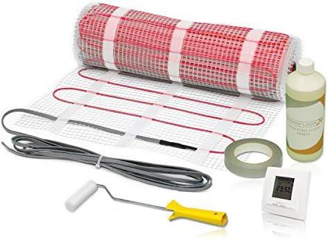 Electric Underfloor Heating Mat Kit for Tiles 150 W/m² • with Digital Thermostat • ALL SIZES • 1.6 m²