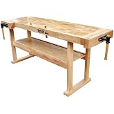 Rox Wood 0112 Two Vise Hobby Wood Carved Carpenter Workbench 190 cm