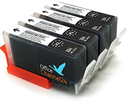 4 x Compatible Printer Ink Cartridges for HP 364 xl Black with Chip for HP Photosmart 5514 / 5510 5515 5520 6510 6520 5522 5524 6525 7510 7520 DESKJET 3520 3522 3070A OFFICEJET 4620 4622