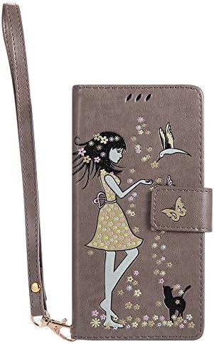 Galaxy J5 Case [with Free Screen Protector], COOSTOREEU Premium Folio Leather Wallet Case with [Kickstand] [Card Slots] [Magnetic Closure] [Luxurious Hand Strap] Flip Notebook Cover Case for Samsung Galaxy J5 (Only for 2015 Release), Gray