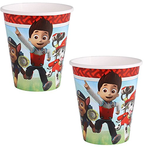8 Becher * PAW PATROL * für Kindergeburtstag oder Mottoparty // Kinder Geburtstag Party Cups Pappbecher Motto Hund