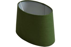 B & S Lampenschirm oval aus Stoff im skandinavischen Design H 14 / L 20.5 cm (grün)