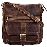 vintage messenger bags for school Abmessungen: ca. 24 x 27 x 6 cm | Modell: Louise | Gewicht: 570 Gramm | Material: Leder | Lederart: Rindsleder | Hersteller: STILORD | Kompatibilität: Hauptfach (ungepolstert) für 9.7' Tablets